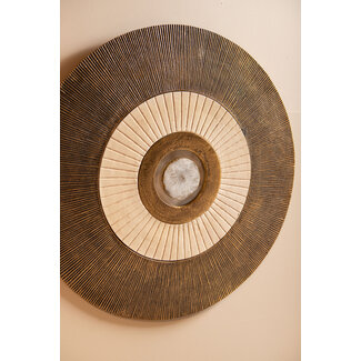 PTMD Wandpaneel Jacci Goud gegoten met middensteen L