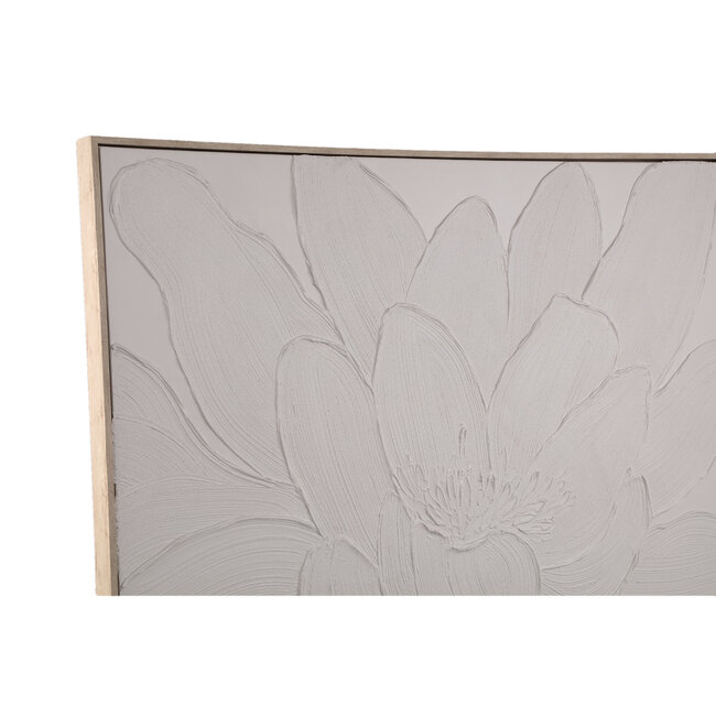 PTMD Wandpaneel Florise Creme canvas bloemen A