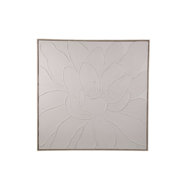 PTMD Wandpaneel Florise Creme canvas bloemen A