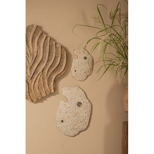 PTMD Wandpaneel Abbie Beige MDF wavy organisch S