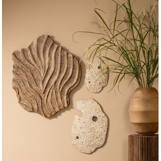 PTMD Wandpaneel Abbie Beige MDF wavy organisch S