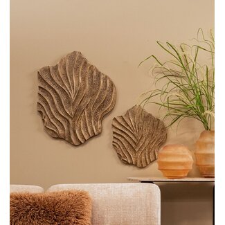 PTMD Wandpaneel Abbie Beige MDF wavy organisch L