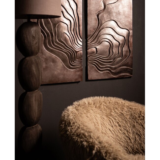 PTMD Vloerlamp lampvoet Kodey Bruin mangohout