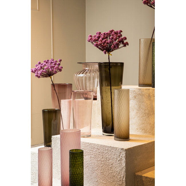 PTMD Vaas Marlisha roze glas groot rond