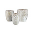 PTMD Set van 3 Miah Beige keramiek marmerlook potten L