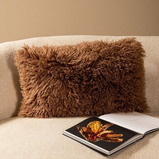 PTMD Kussen Rexx Donkerbruin rechthoekig