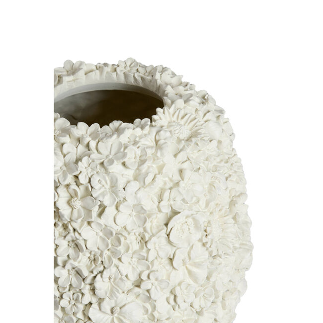 Light en Living Vaas deco Ø17x20 cm VIOLETA mat creme