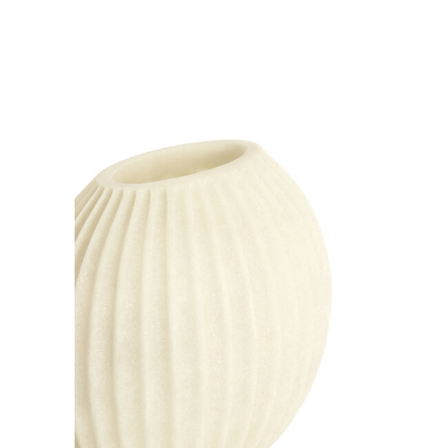 Light en Living Vaas 29x18x24 cm MIRALLI creme