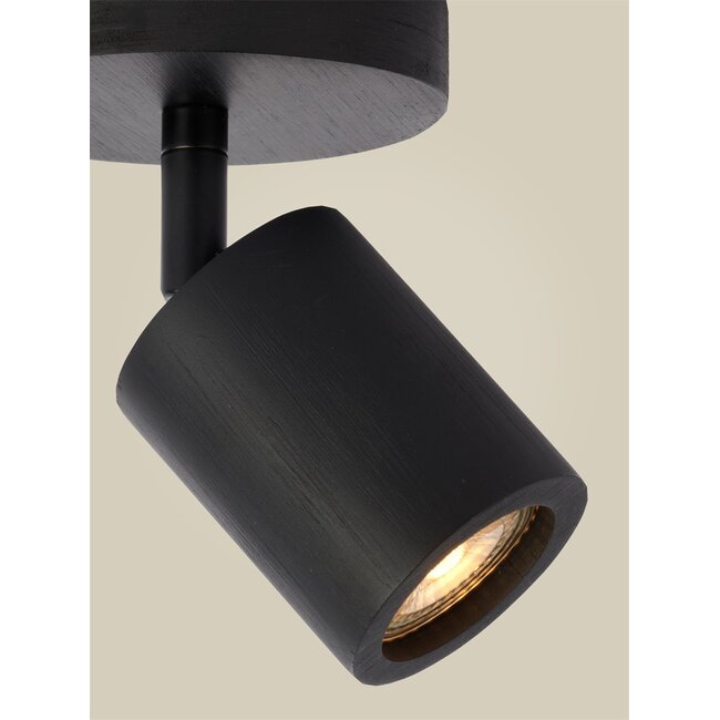 Good&Mojo Plafondlamp bamboe JAVA zwart