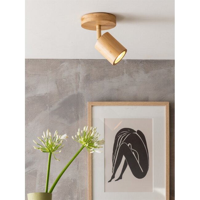 Good&Mojo Plafondlamp bamboe JAVA bruin