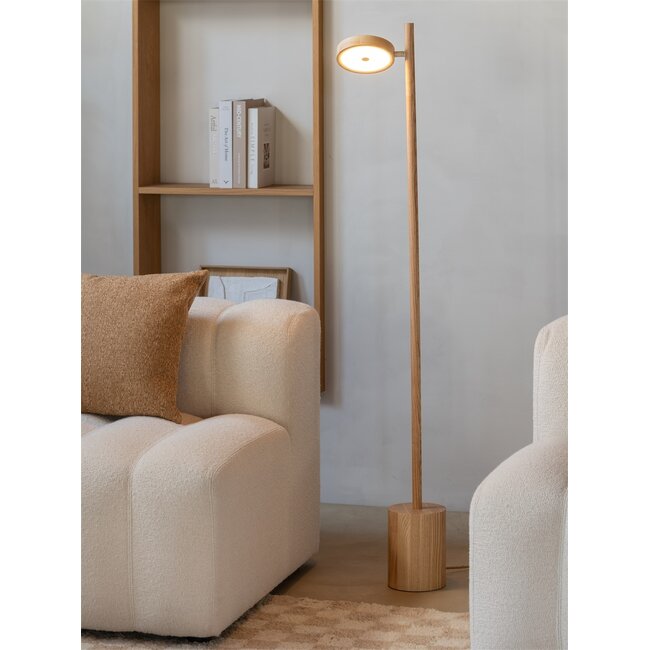 Good&Mojo Vloerlamp essenhout OKINAWA naturel