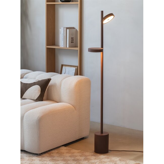 Good&Mojo Vloerlamp essenhout 2-kap OKINAWA bruin