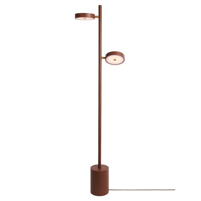 Good&Mojo Vloerlamp essenhout 2-kap OKINAWA bruin