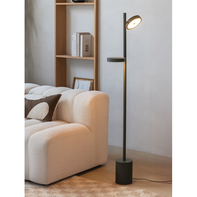 Good&Mojo Vloerlamp essenhout 2-kap OKINAWA groen