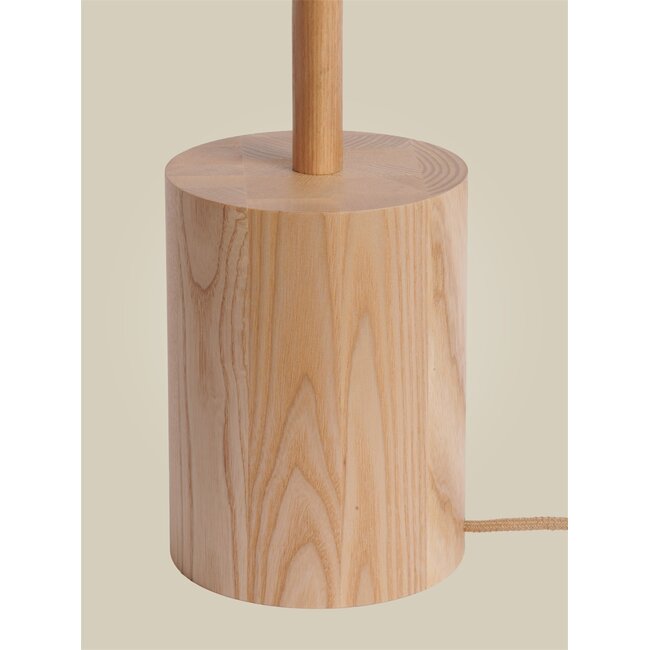 Good&Mojo Vloerlamp essenhout 2-kap OKINAWA naturel