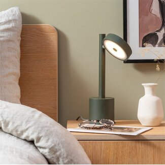 Good&Mojo Tafellamp essenhout OKINAWA groen