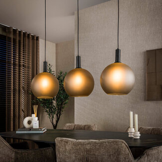 WoonStijl Hanglamp Bubble Frosted 3-lichts grijs