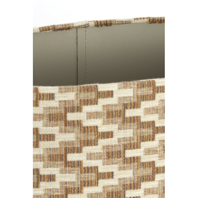 Light en Living Kap ovaal recht smal hoog 45-21-22 cm JINX bruin