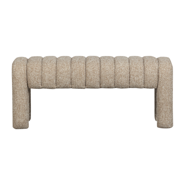 Woood Frex Gestoffeerd Bankje Boucle Bruin [fsc]