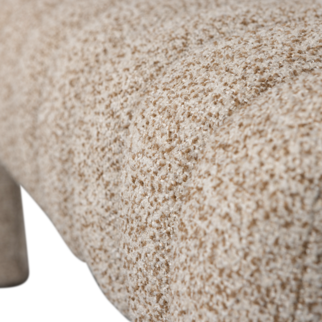 Woood Frex Gestoffeerd Bankje Boucle Bruin [fsc]