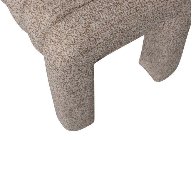 Woood Frex Gestoffeerd Bankje Boucle Bruin [fsc]