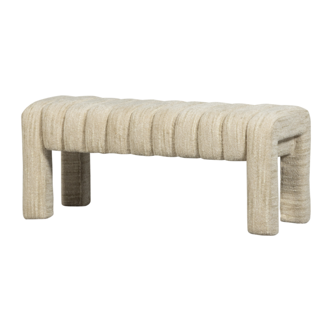 Woood Frex Gestoffeerd Bankje Boucle Naturel [fsc]