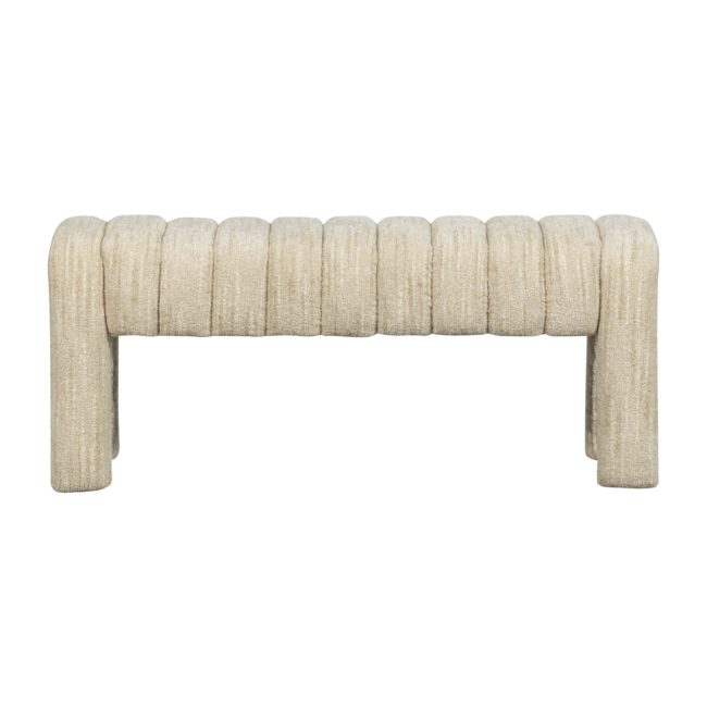 Woood Frex Gestoffeerd Bankje Boucle Naturel [fsc]
