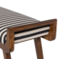 Woood Valo Bankje Hout Bruin Met Streepstof Zwart/Wit