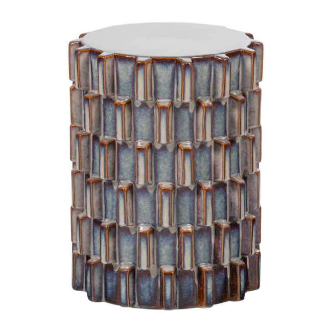 Woood Axu Decoratieve Bijzettafel O35x45 Cm Keramiek Grijsblauw