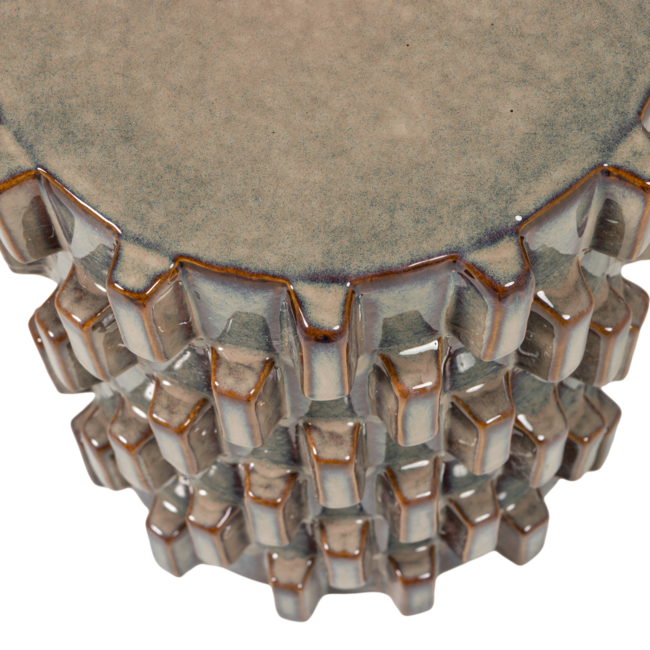 Woood Axu Decoratieve Bijzettafel O35x45 Cm Keramiek Grijsblauw