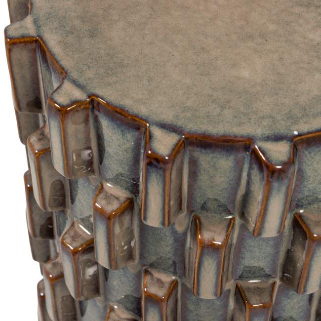 Woood Axu Decoratieve Bijzettafel O35x45 Cm Keramiek Grijsblauw