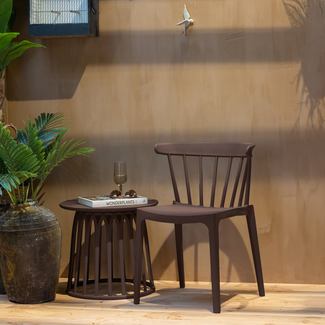 Woood Boy Tuin Bijzettafel Kunststof Paars/Bruin