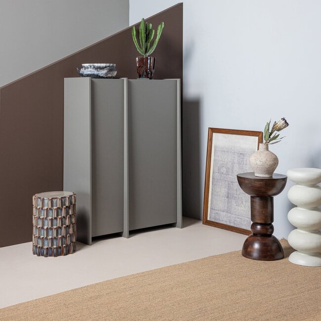 Woood Emel Bijzettafel Mangohout Donkerbruin [fsc]