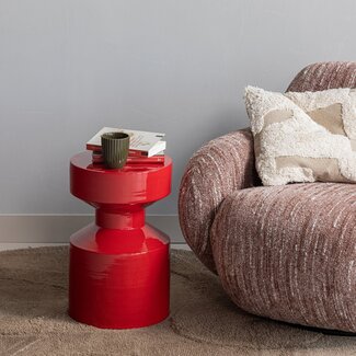 Woood Ferry Bijzettafel Metaal Rood