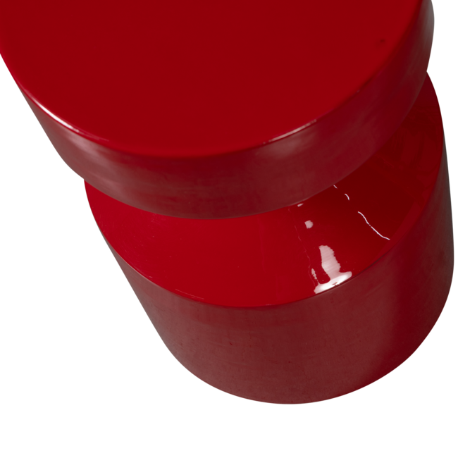 Woood Ferry Bijzettafel Metaal Rood