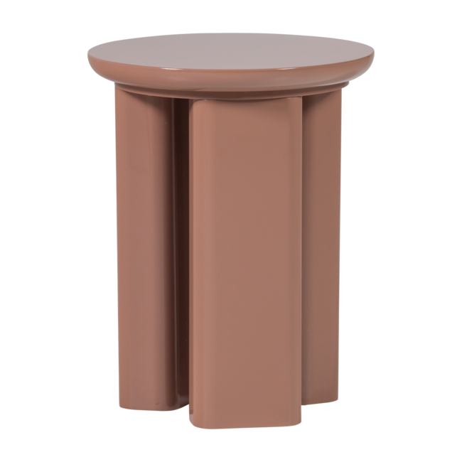 Woood Orivo Bijzettafel Hout Hoogglans Oudroze [fsc]
