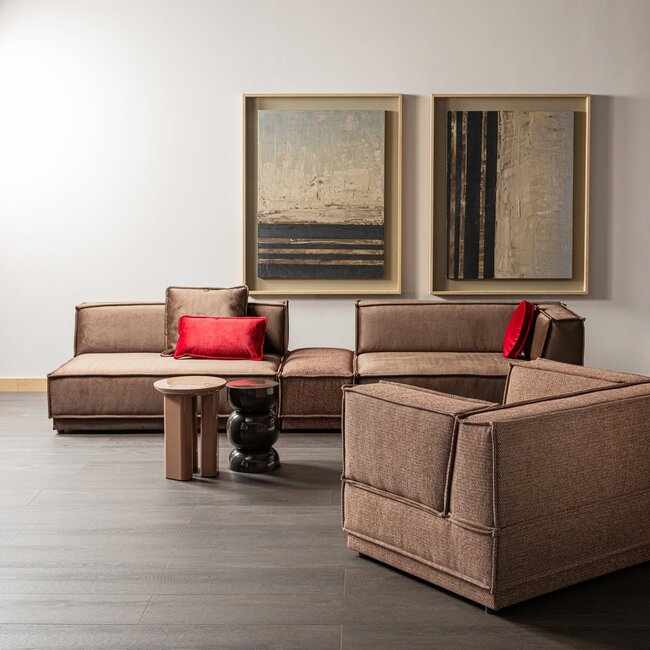 Woood Orivo Bijzettafel Hout Hoogglans Oudroze [fsc]