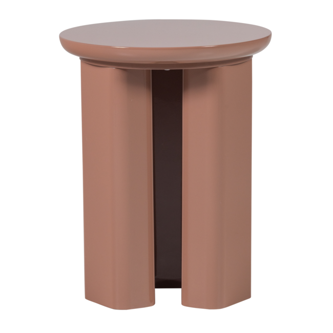 Woood Orivo Bijzettafel Hout Hoogglans Oudroze [fsc]