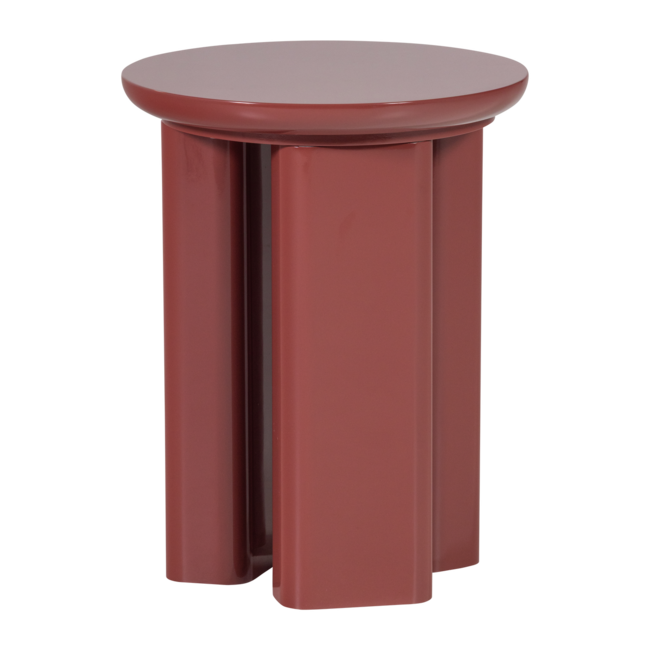 Woood Orivo Bijzettafel Hout Hoogglans Roodroze [fsc]