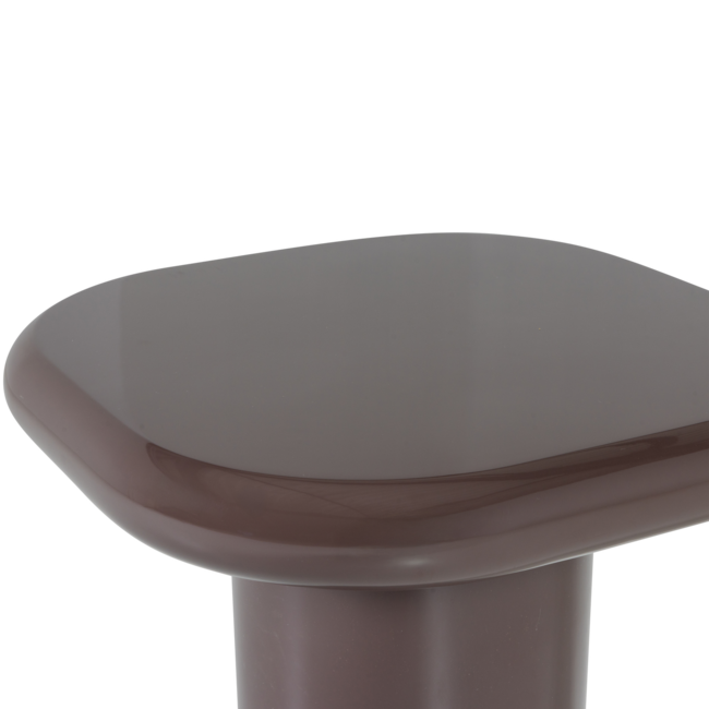 Woood Zava Bijzettafel Hout Hoogglans Donkerbruin [fsc]