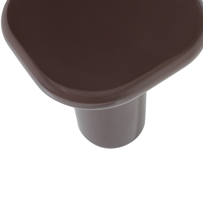 Woood Zava Bijzettafel Hout Hoogglans Donkerbruin [fsc]