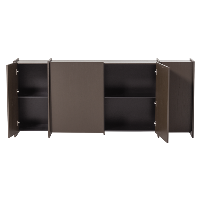 Woood Brock Dressoir 200 Cm Essen Fineer Middenbruin [fsc]