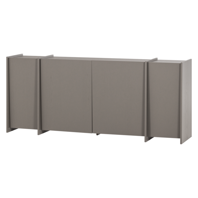 Woood Brock Dressoir 200 Cm Essen Fineer Warmgrijs [fsc]