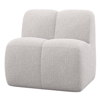 Woood Mojo Eetbank 84 Cm Met Rugleuning Boucle Ecru Melange