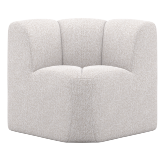 Woood Mojo Eetbank Hoek Met Rugleuning Boucle Ecru Melange