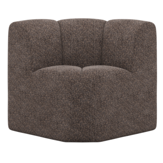 Woood Mojo Eetbank Hoek Met Rugleuning Wollig Bruin