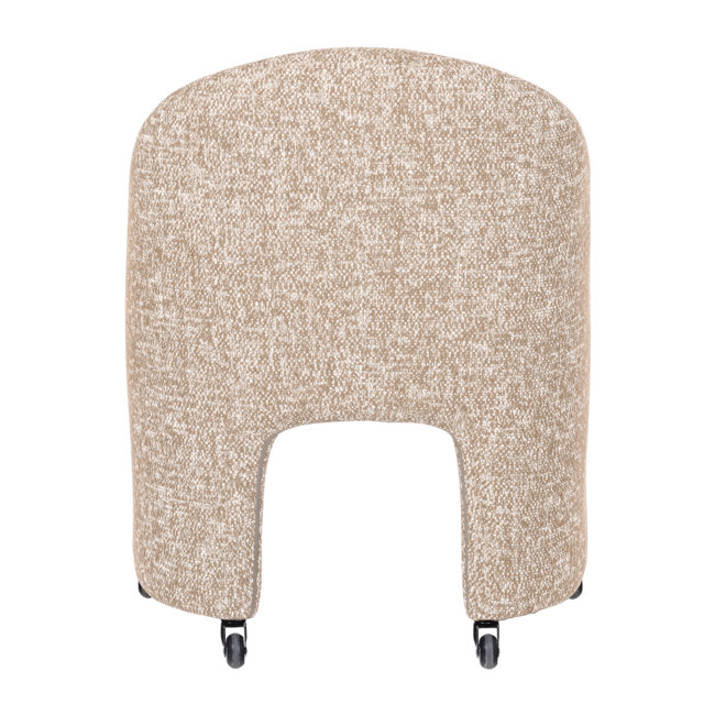 Woood Cordo Eetkamerstoel Met Wielen Melange Naturel [fsc]