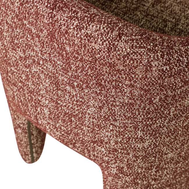 Woood Cordo Eetkamerstoel Met Wielen Melange Roestbruin [fsc]