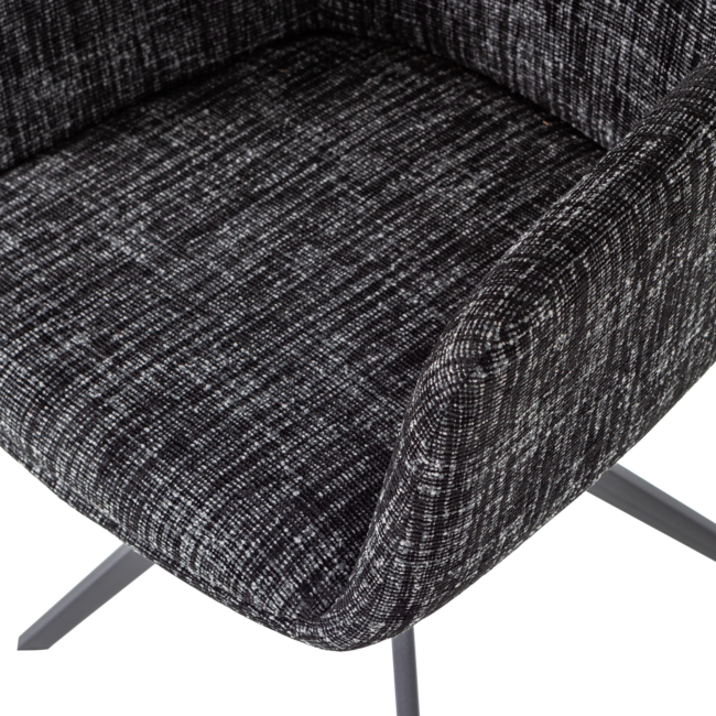 Woood Grant Eetkamerstoel Zwart Melange [fsc]