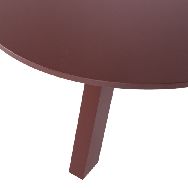 Woood Rhonda Eettafel O129 Cm Eiken Bordeauxrood [fsc]